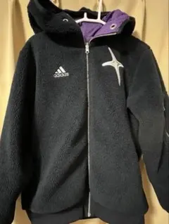 希少！00s　adidas フード付きナイロンジャケット　y2k　古着　テック系