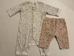 ユニクロ　花柄ロンパースとパンツセット サイズ70