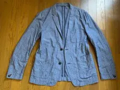 バーバリーブラックレーベル サマージャケット (M) 青系ドット 水玉