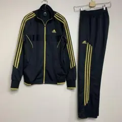 アディダス　ジャージ　Ｍ　上下　セットアップ　黒×金　ブラック×ゴールド