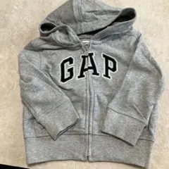 GAP フード付きジッパーパーカー グレー