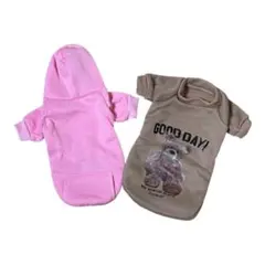 【新品】犬服 2点セット くまさんトレーナー＆シンプルパーカー Ｍサイズ