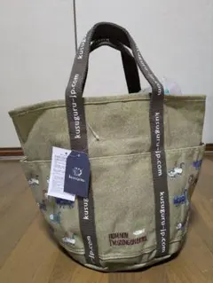 お値下げクスグル 猫柄キャンバストートバッグ 大マチルダ　25年新着　新品タグ付