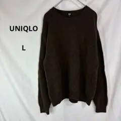 UNIQLO◇ユニクロ　プレミアムラムクルーネックセーター　ニット【Ｌ】ウール