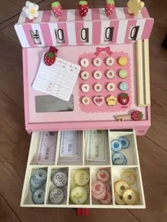 木製 おままごと レジスター セット いちご　マザーガーデン　野いちご