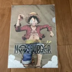 ワンピース×モスバーガー クリアファイル　ハンドタオル