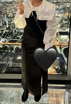 GU フリル付きホワイトシャツ Lサイズ