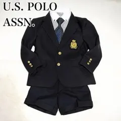 【美品】POLO フォーマル スーツ 紺ブレ 金ボタン キッズ 男の子 120