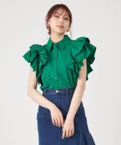 【美品】ロイヤルパーティ フリルブラウス フリーサイズのサムネイル