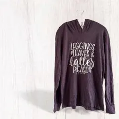 フードつき長袖Tシャツ カットソー パープル トップス 紫