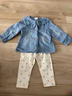 H&M デニムシャツ　セットアップ