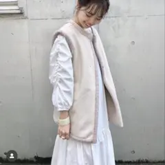 kastane フェイクレザーリバボアベスト