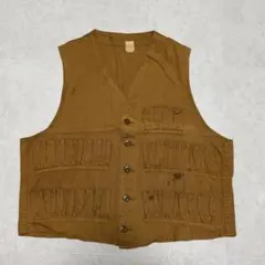 50s 60s ハンティングベスト ヴィンテージ 古着 コットン ダック
