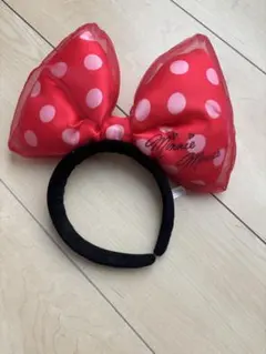 【週末値下げ】ディズニー ミニーマウス ビッグリボン カチューシャ