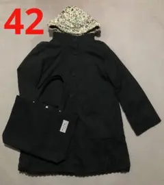 ホコモモラ　レース裾お花柄パーカー付3WAY スプリングコート