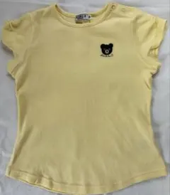 DOUBLE.B 半袖Tシャツ女の子用　120㎝ クマワッペン　イエロー