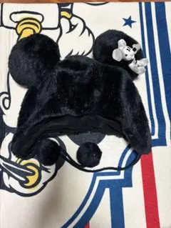 ミッキーマウス耳付きファー帽子