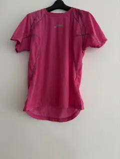 asics ピンク Tシャツ M