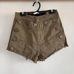 one teaspoon / オリーブ色ボタン付きショートパンツ