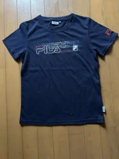 FILA ネイビー ロゴプリント Tシャツ