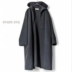 ◾️出品は10/30まで◾️⭐️未使用⭐️evamevaウールコート♡ evameva (エヴァムエヴァ) press wool hooded coat / プレスウール