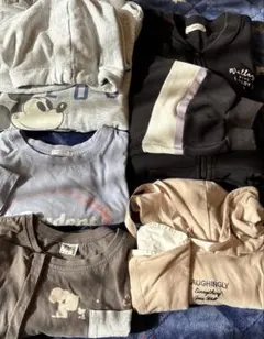 150・160 女の子洋服 まとめ売り 長袖パーカー１点・長袖上着１点・半袖３点