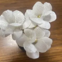 ホワイトフラワー 髪飾り