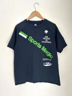 DESCENTE バレーボールシャツ Mサイズ ネイビー　スポーツ　レディース