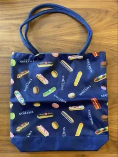 FAUCHON スイーツ柄　エコバッグ　ネイビー