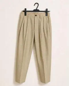 【スラックス】WOOL CHECK TAPERED SLACKS S　LIDNMのサムネイル