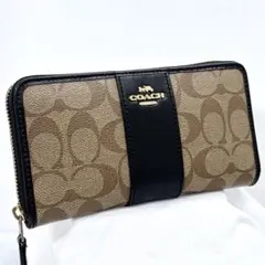 COACH シグネチャーラウンドファスナー長財布​​​​​​​​​​​​​​​​