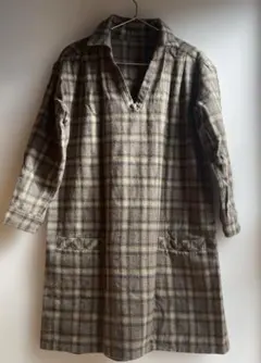 SPICK AND SPAN チェック柄長袖ワンピース　チェニック