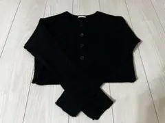 GU ショート丈 黒カーディガン Sサイズ