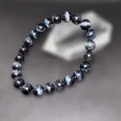 【高品質】天然石パワーストーン　ダークブルータイガーアイブレスレット　8㎜