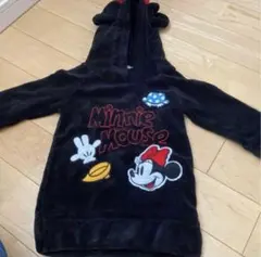 ミニーマウス フリースパーカー 90 チュニック ワンピース