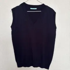 ネイビー Vネック ノースリーブ スクールベスト