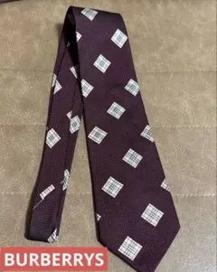 ★バーバリー　BURBERRYSネクタイ　80〜90S ビンテージ　シルク100のサムネイル