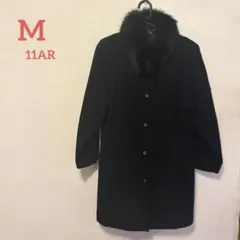 ブラック コートファー襟