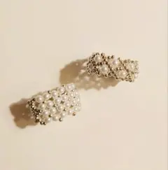 ハンドメイド　ビーズリング　2点セット