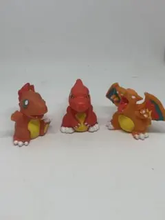 ポケモン 指人形 ヒトカゲ リザード リザードン BANDAI製 初期 当時物