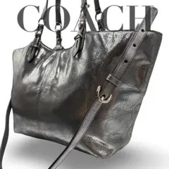 COACH コーチ パンチング シグネチャー 2way トートバッグ ショルダーのサムネイル
