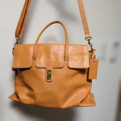 POTIOR キャメル レザー ショルダー　トート　バッグ　 2ウェイ