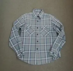 SUGAR CANE グレー ネイビー チェック柄ネルシャツ S