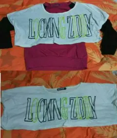 値下げしました・２枚セットZIDDY 150㎝ 長袖Tシャツと重ね着用Tシャツ