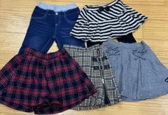 女の子　キッズ　スカートなど　かわいい5点セット 120cm まとめ売り