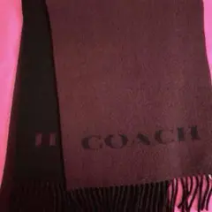 COACH 100%カシミヤ　リバーシブルマフラー　極美品　希少　ユニセックス