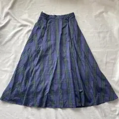 steven alan チェック フレアスカート シルク混 日本製のサムネイル