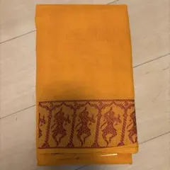 新品未使用　インド舞踊　コットン　ダンス　サリー　イエロー系