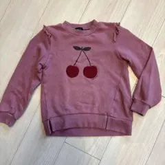 petit main チェリー柄トレーナー 120