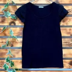 ハニーズ 半袖Tシャツ トップス カットソー ブラック フリフリ 可愛いのサムネイル